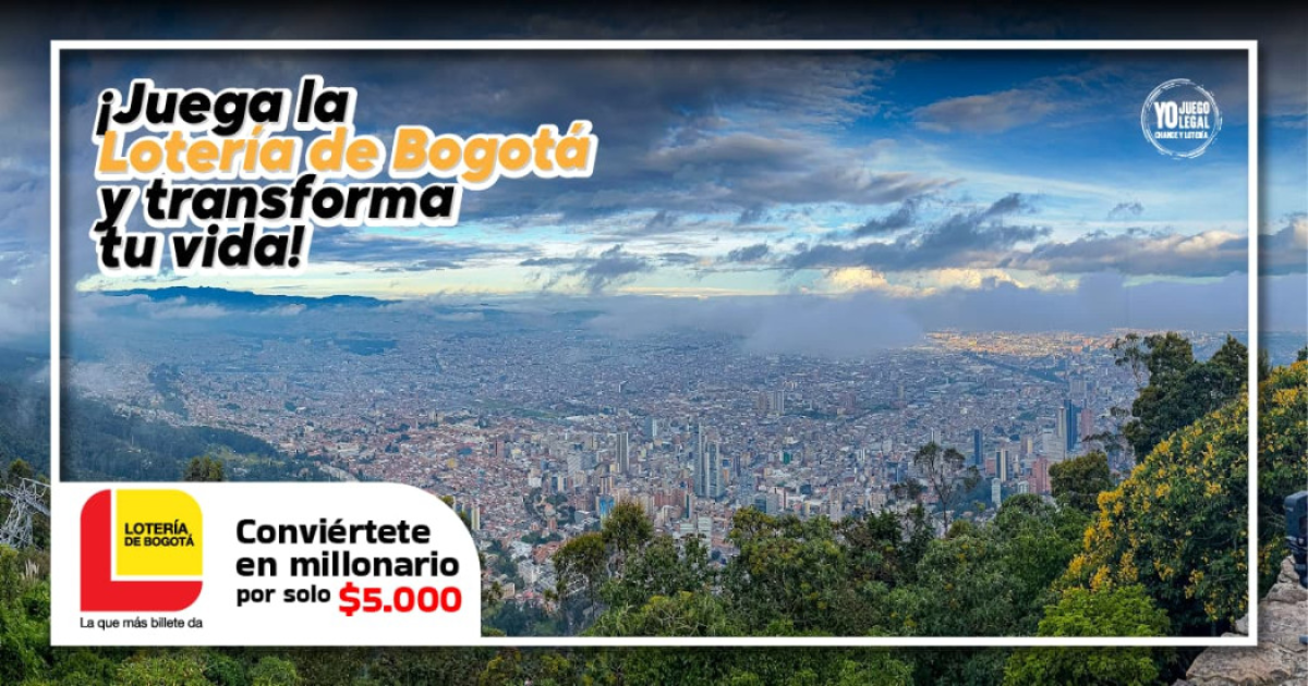 Pieza gráfica sobre la Lotería de Bogotá