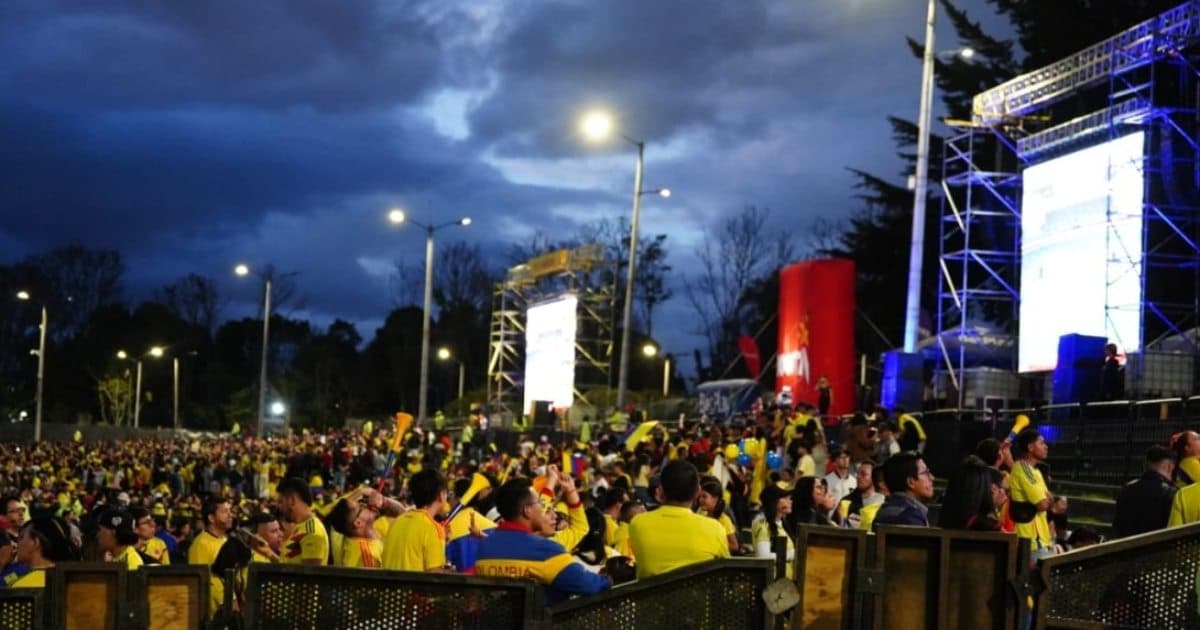 Foto de una fanzone del partido de Selección Colombia 