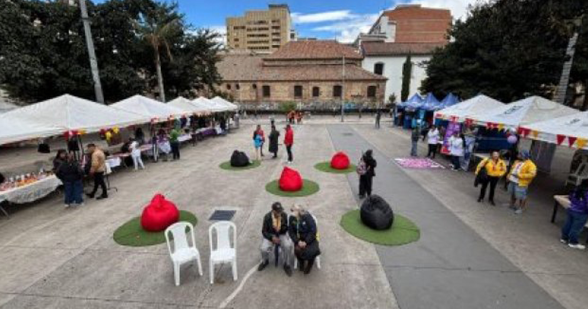 Imagen aérea de la plaza