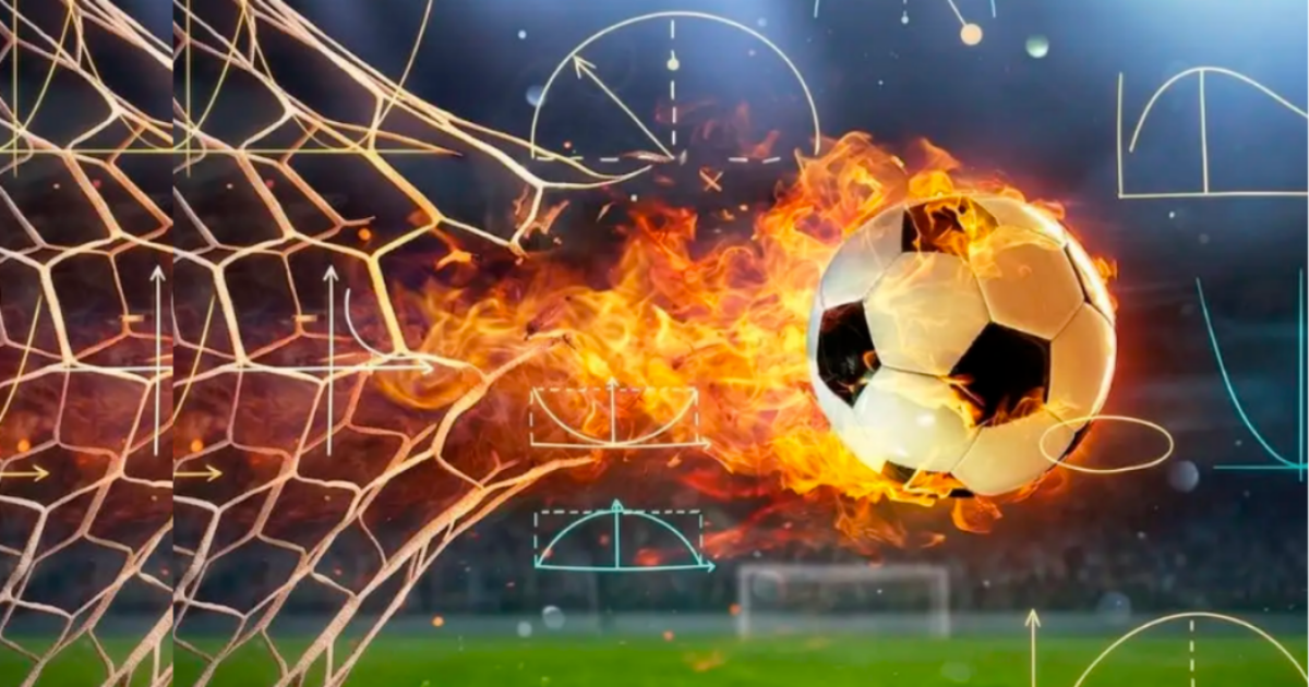 Imagen de una portería de una cancha en la que entra un balón de fútbol.