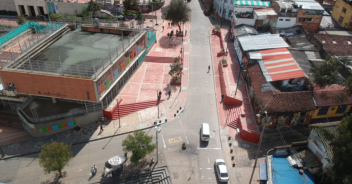 Imagen aérea de una de las calles de La Candelaria