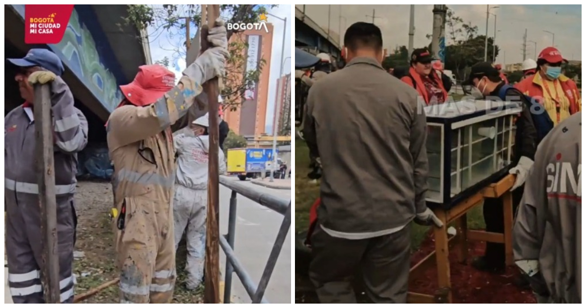 Foto que muestra personas levantando residuos 