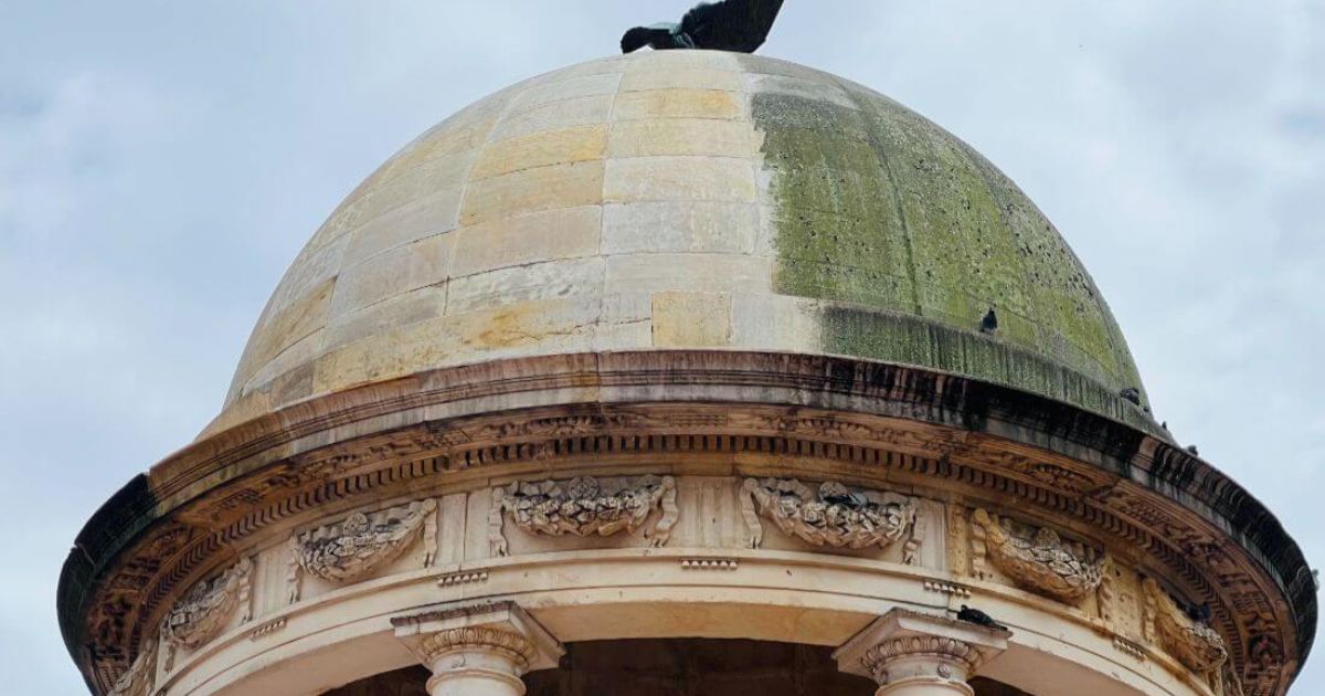 imagen de El Templete al libertador durante intervención del IDPC