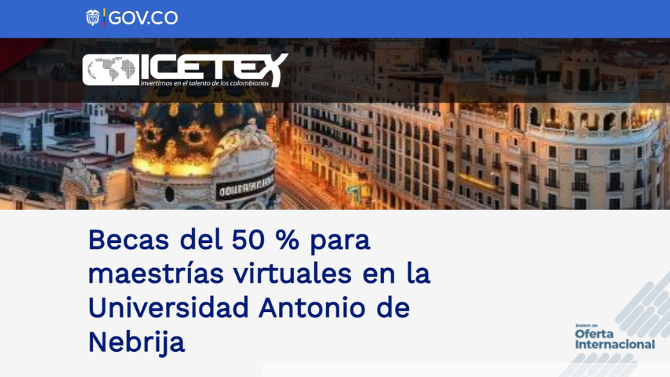 Accede a becas del 50 % para maestrías virtuales en España