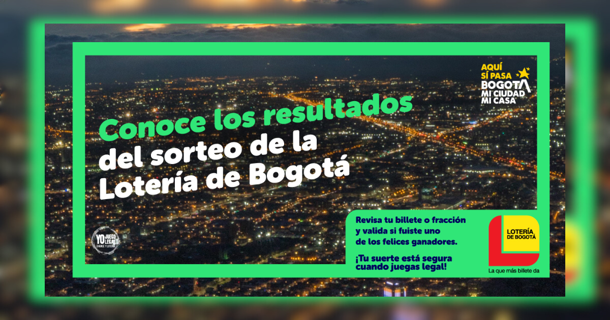 Pieza gráfica sobre la Lotería de Bogotá