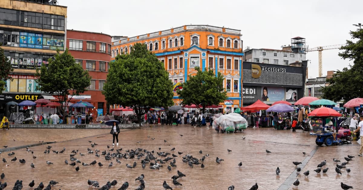 Foto de San Victorino, en el centro de Bogotá.