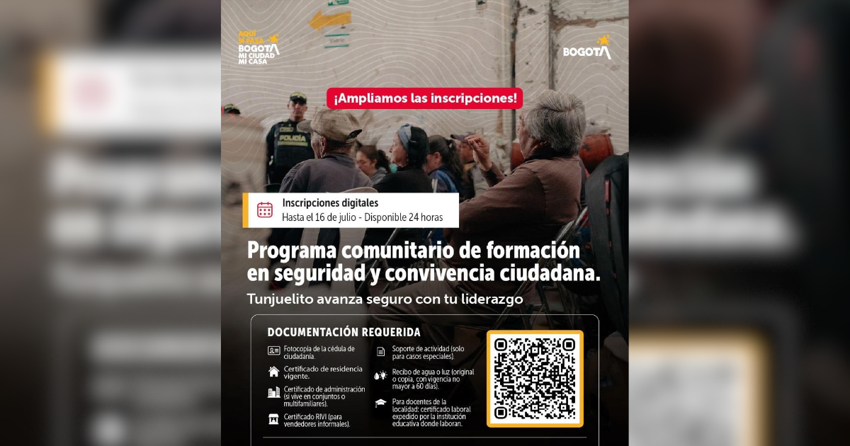 Imagen de la pieza gráfica de la Alcaldía Local de Tunjuelito