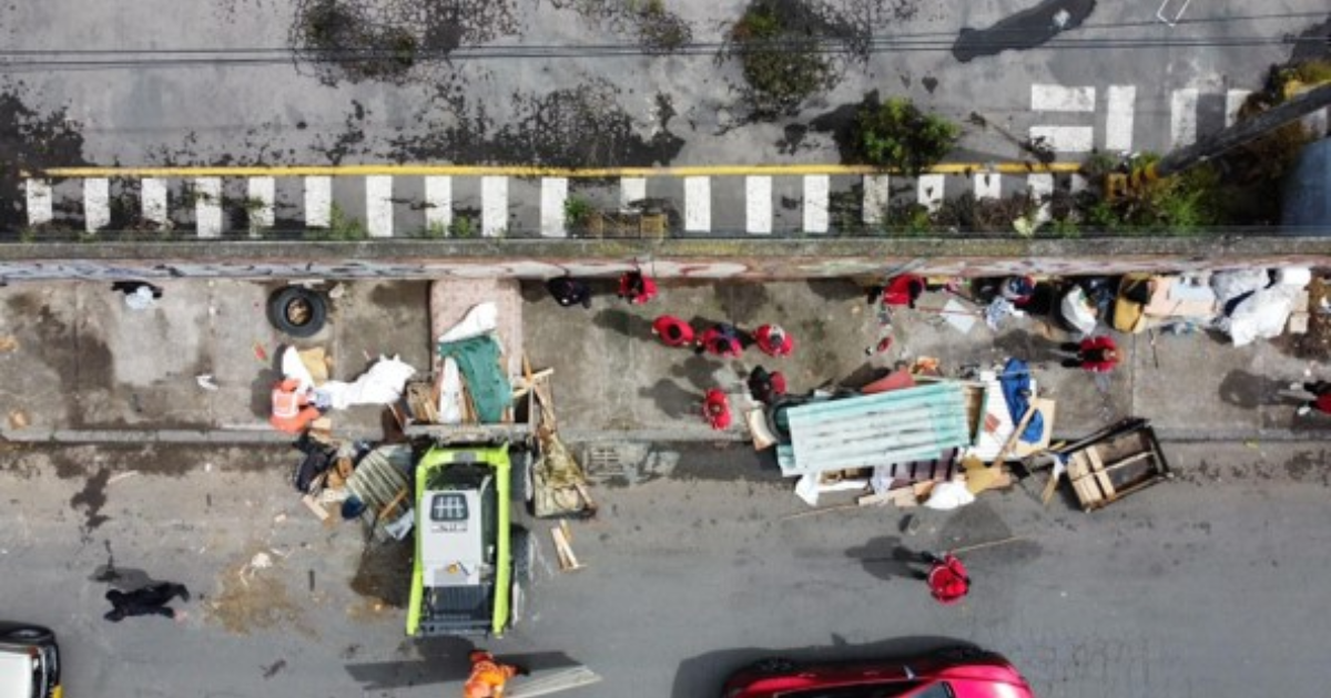Imagen desde la altura a una de las calles del barrio La Isal del Sol
