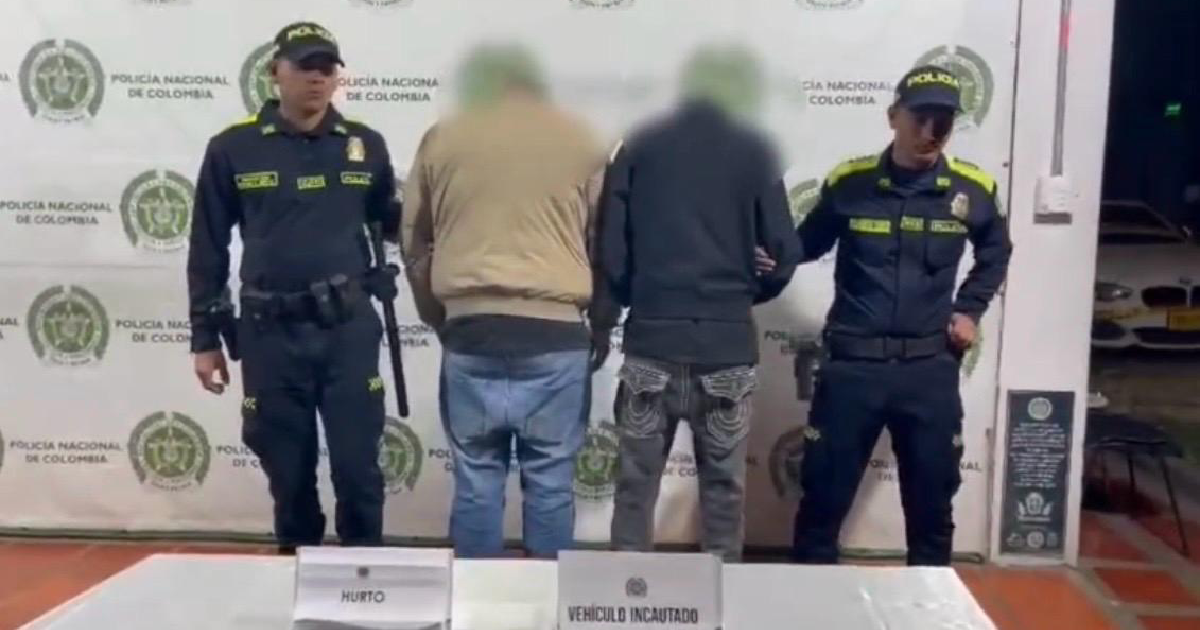 Foto de hombres capturados en la última semana en Bogotá.