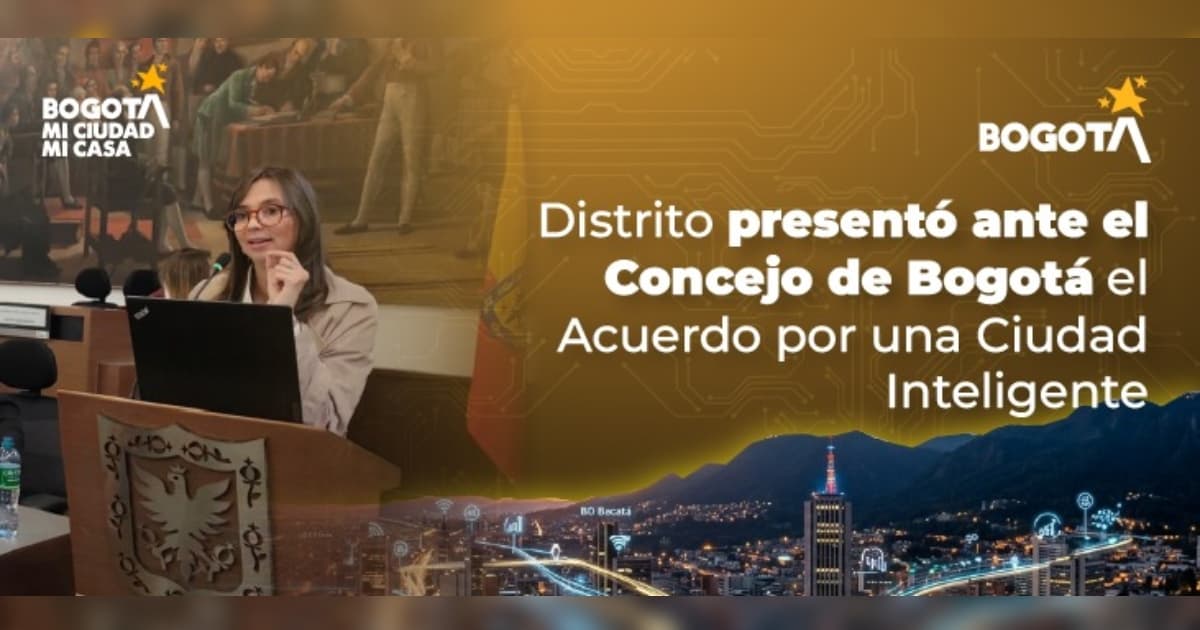 Foto del logo de Acuerdo Ciudad Inteligente en Bogotá.