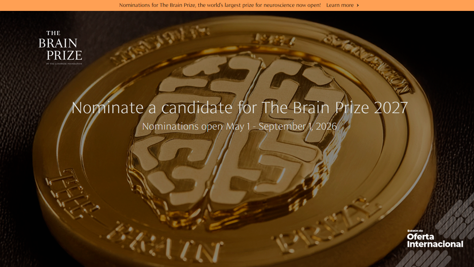 The Brain Prize 2027 recibe nominaciones para reconocer la excelencia en neurociencias