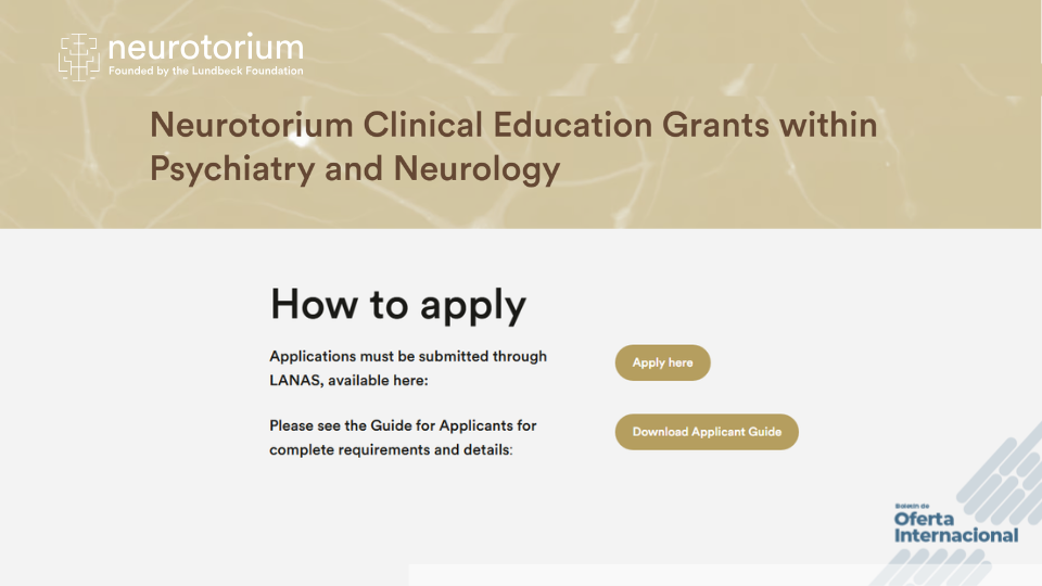 Beca Neurotorium para formación clínica en neurología