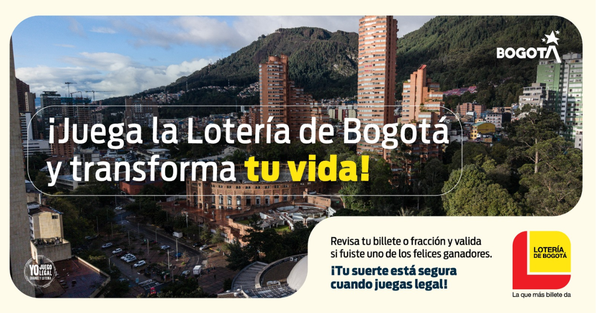 Pieza gráfica sobre la Lotería de Bogotá 