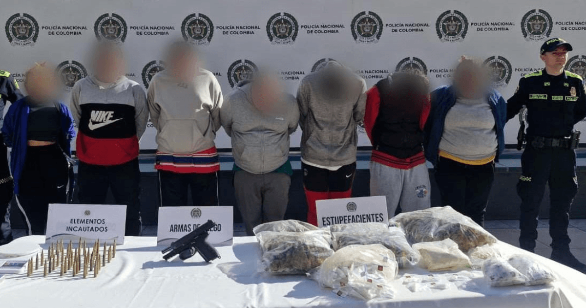 Siete personas capturadas junto a material incautado.