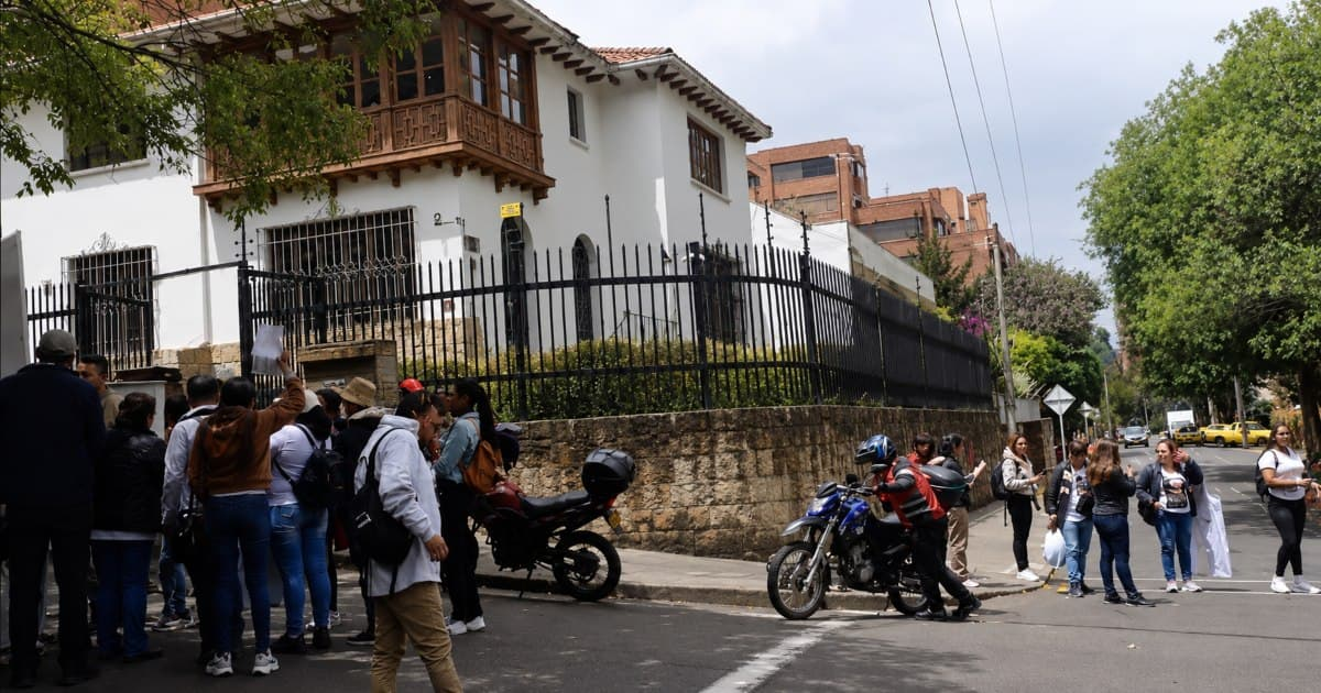 Foto de manifestaciones en Bogotá 