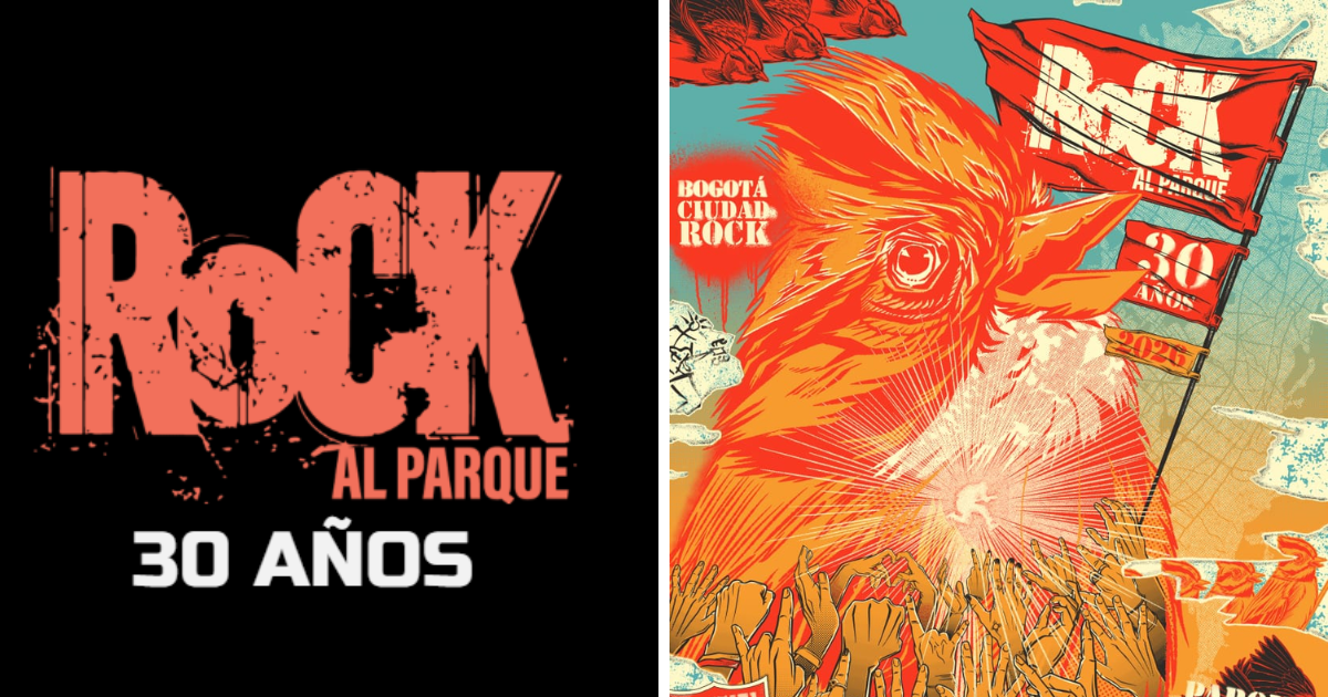 Ilustración del copetón imagen oficial de Rock al Parque 30 años.