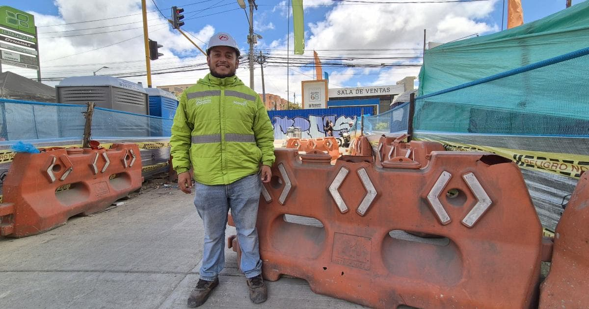Foto de Óscar Núñez trabajador de la obra del Metro 