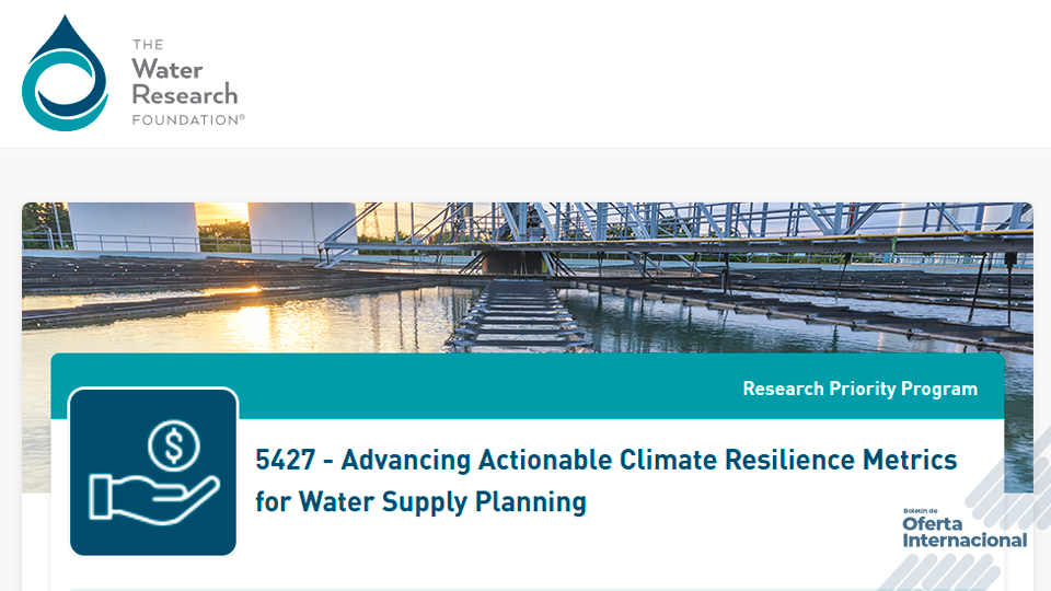 WRF financia investigación sobre resiliencia climática y gestión del agua