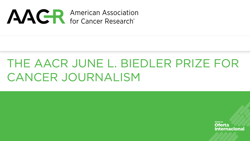 AACR premia con USD 5.000 trabajos periodísticos sobre cáncer