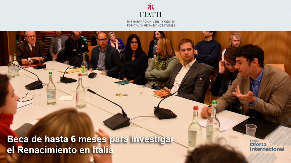 Harvard ofrece beca de hasta 6 meses para investigar el Renacimiento en Italia