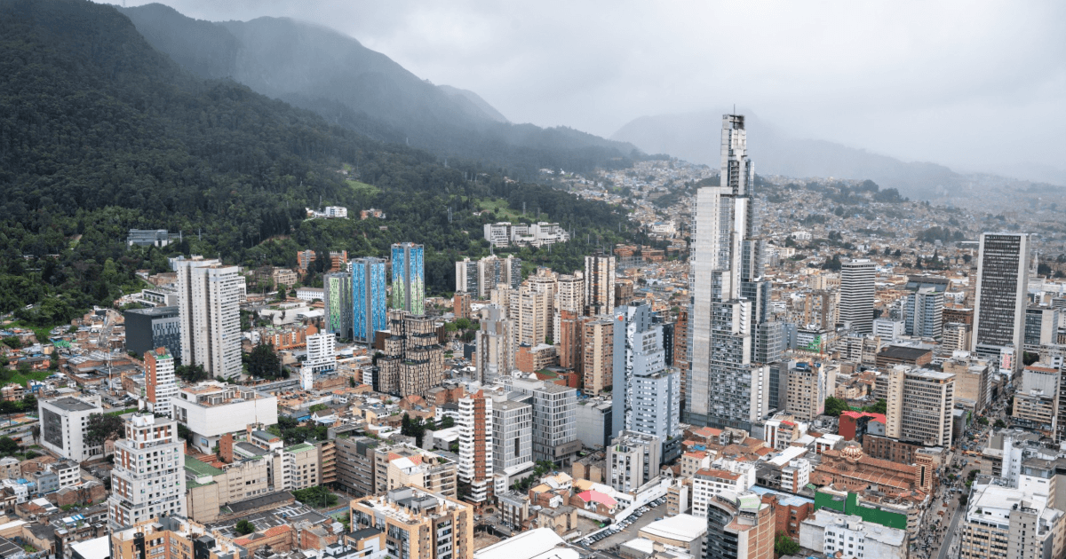 Foto panorámica de Bogotá y vista del centro de la ciudad