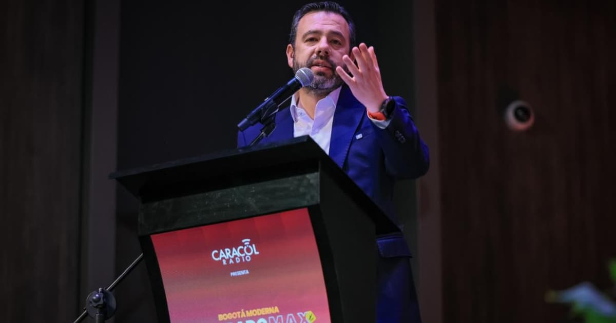 El alcalde Mayor de Bogotá, Carlos Fernando Galán en el foro: El Dorado Max