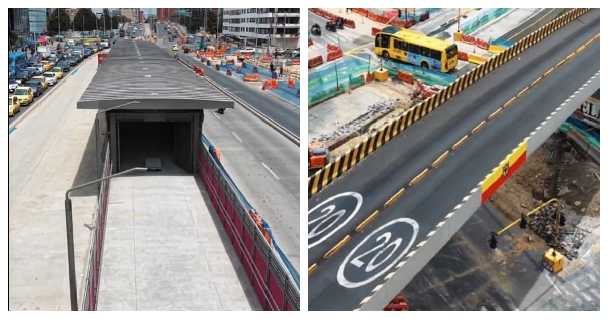 Captura de pantalla de video de obras de la avenida 68
