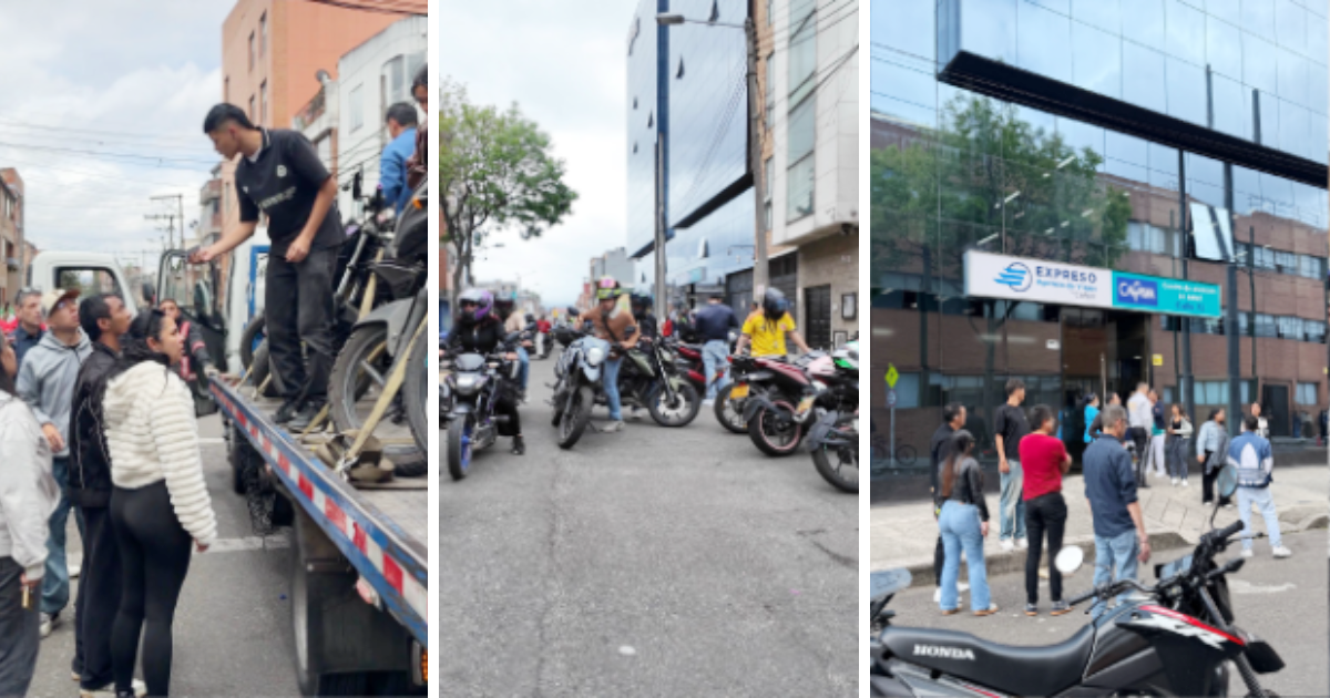 Operativo contra malparqueados en la calle 72 en Bogotá.