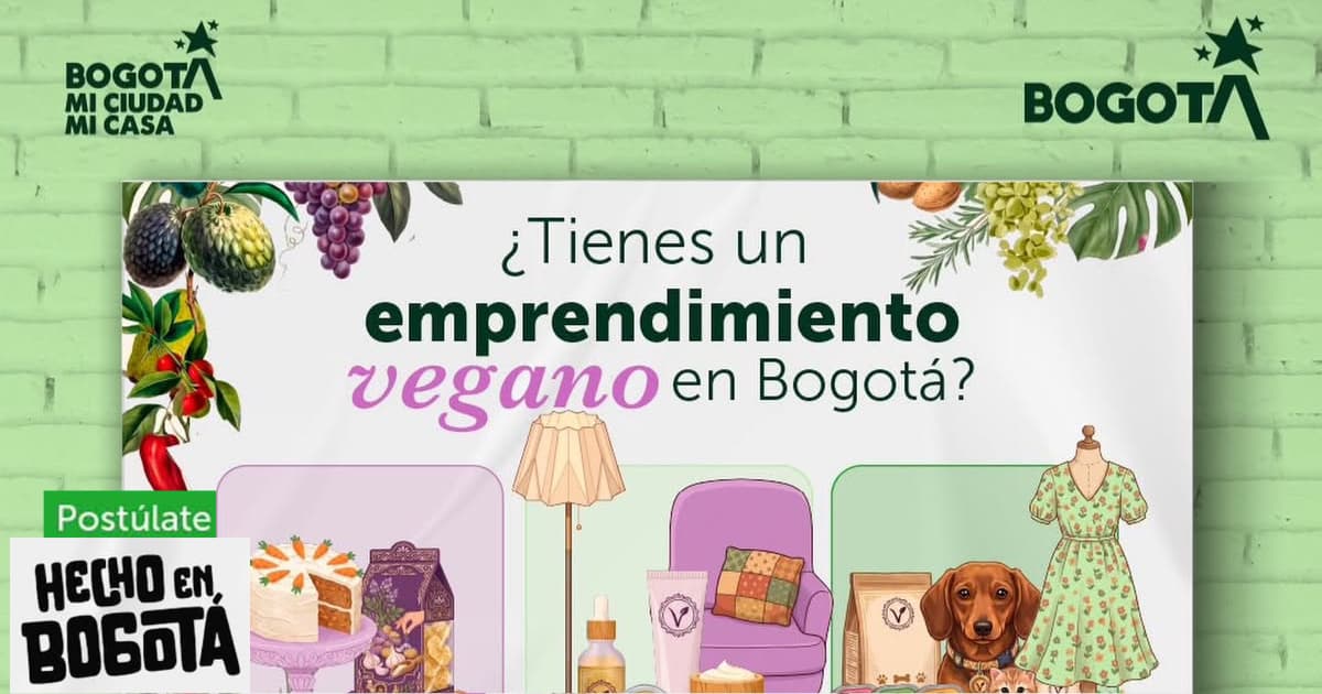 Foto de productos veganos animados para postulaciones al programa 'Hecho en Bogotá'.