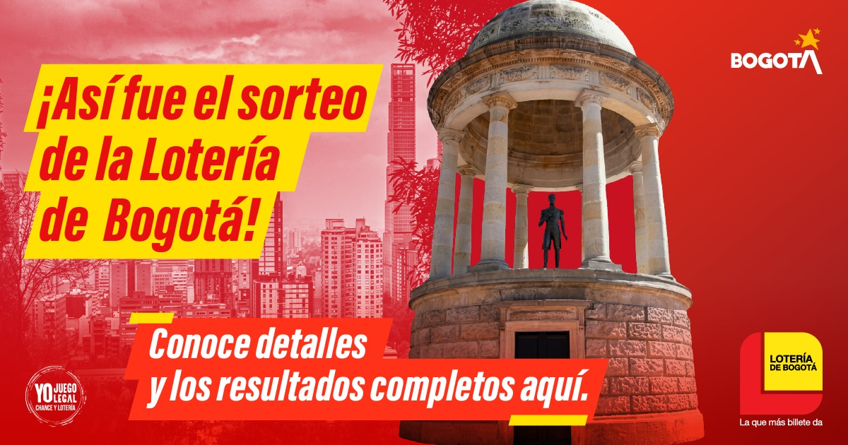 Pieza gráfica sobre la Lotería de Bogotá 