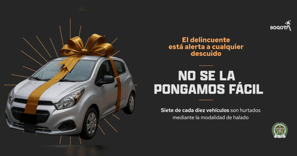Pieza de la campaña 'No se la pongamos fácil', con la figura de un carro con un moño de regalo.