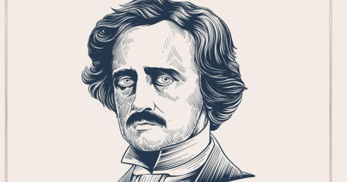 Imagen de Edgar Allan Poe en versión animada