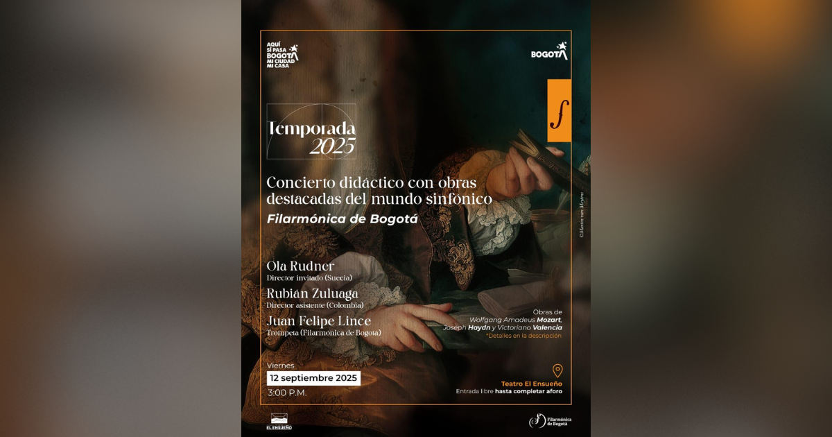 Imagen del cartel con información del concierto de música sacra en Ciudad Bolívar