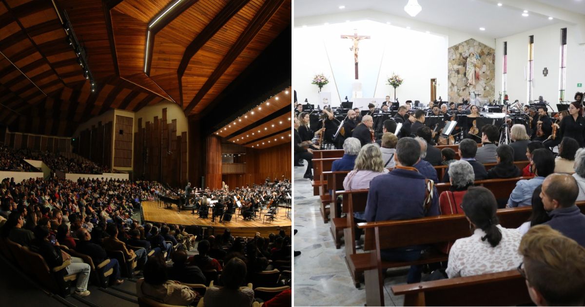 Filarmónica de Bogotá en la parroquia San Gabriel Arcángel y en el León de Greiff UNAL