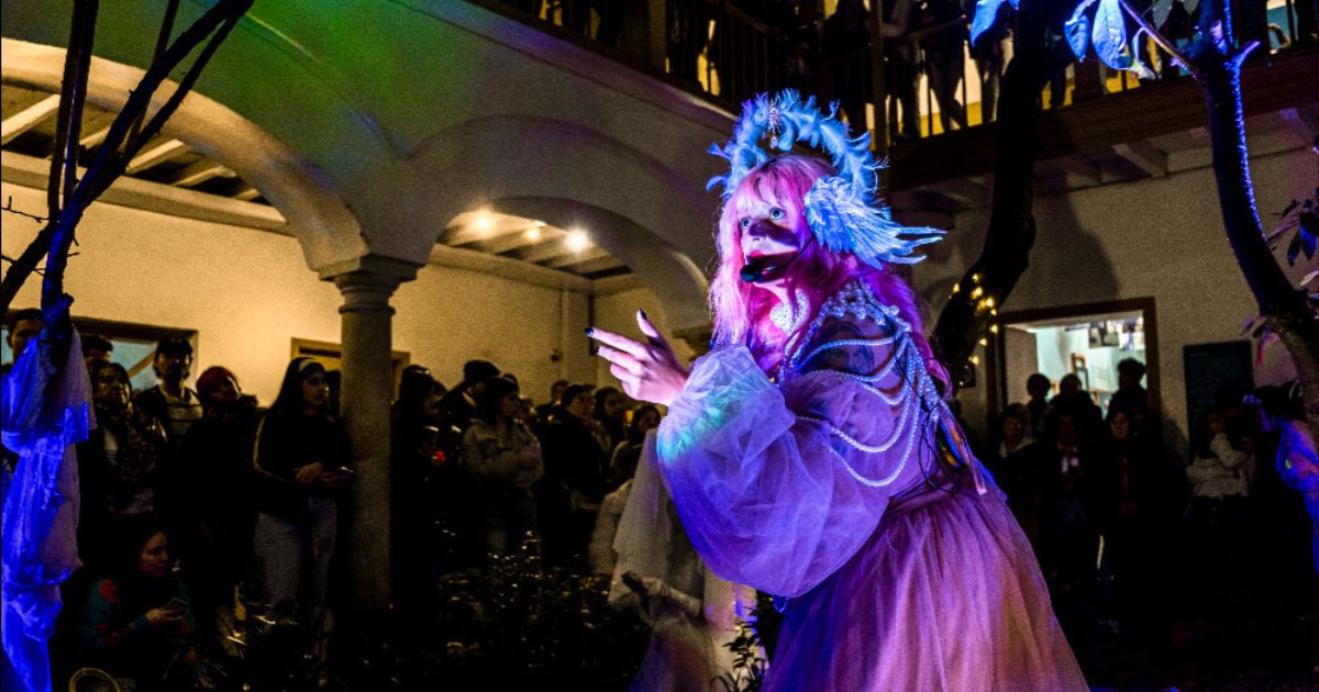 Imagen de persona cantando en Noche de museos 2024