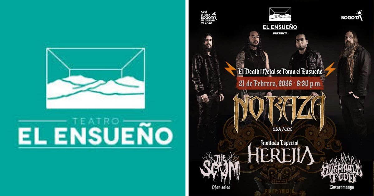 Imagen del logo del Teatro El Ensueño y del cartel promocional de este concierto