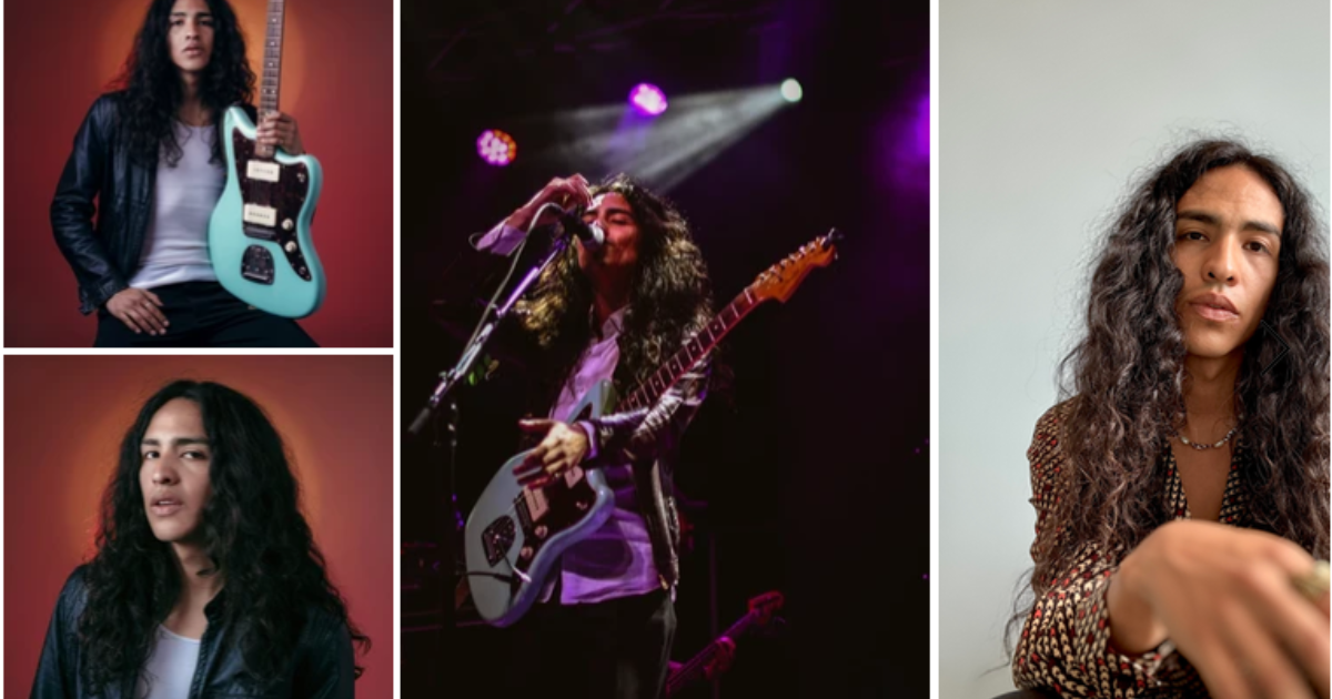 Imágenes del cantante Mateo en el escenario.