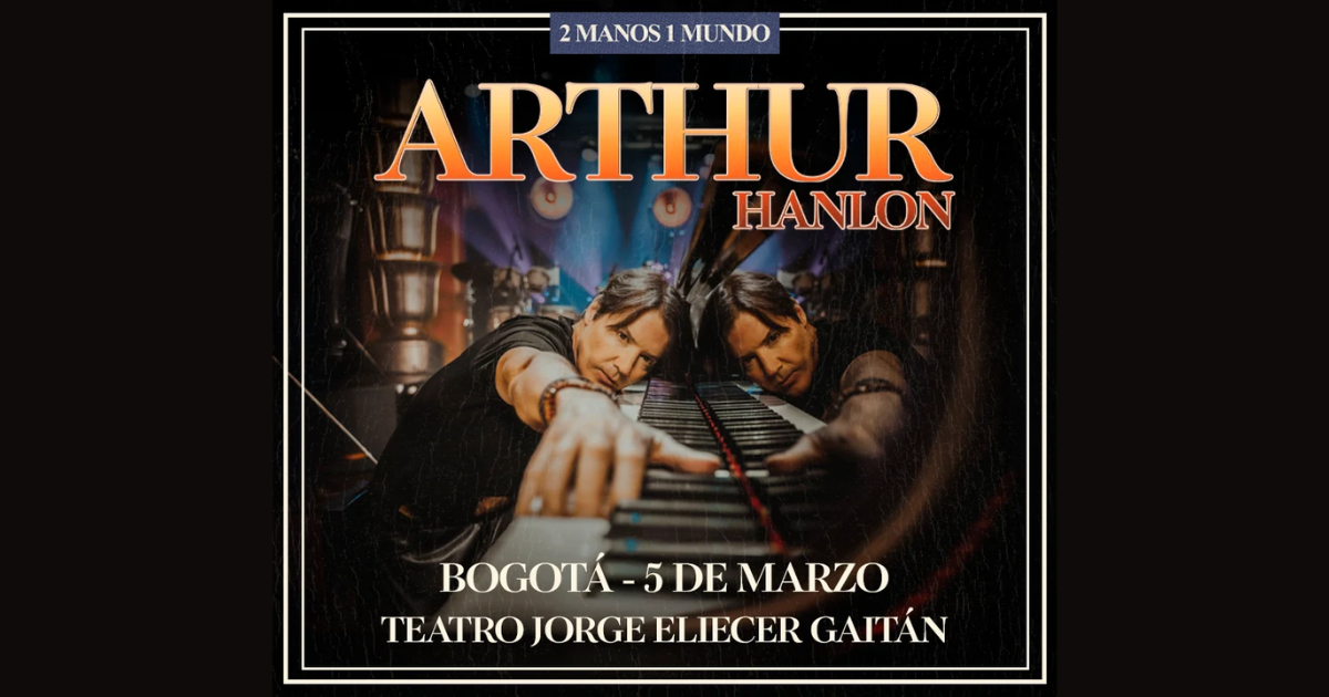 Imagen del cartel promocional de la presnetación de Arthur Halon en Bogotá.