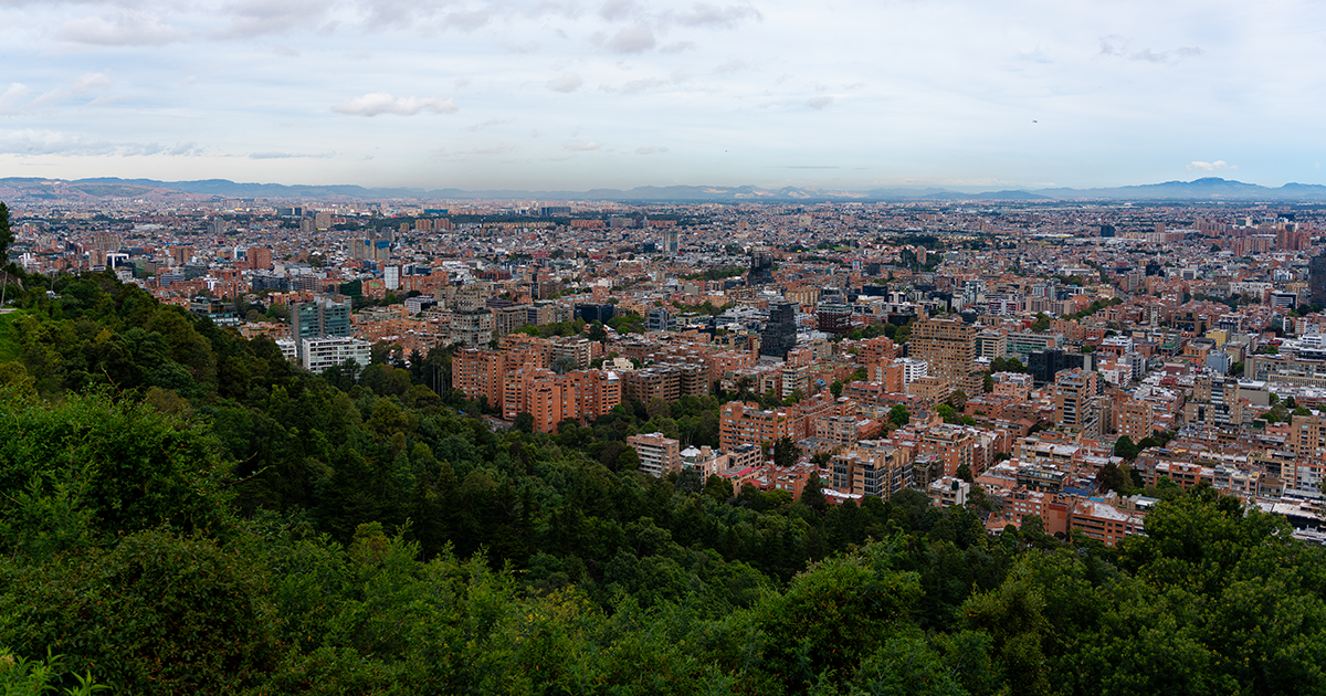 Imagen panorámica de Bogotá desde los cerros orientales