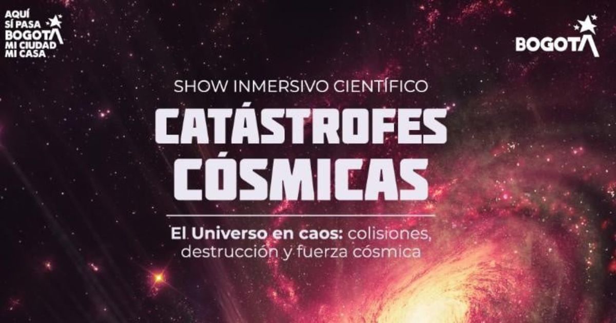 Imagen afiche en letras Catástrofes Cósmicas