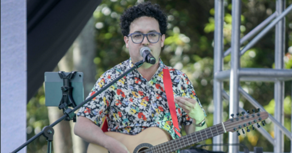 Foto de un músico de Bogotá