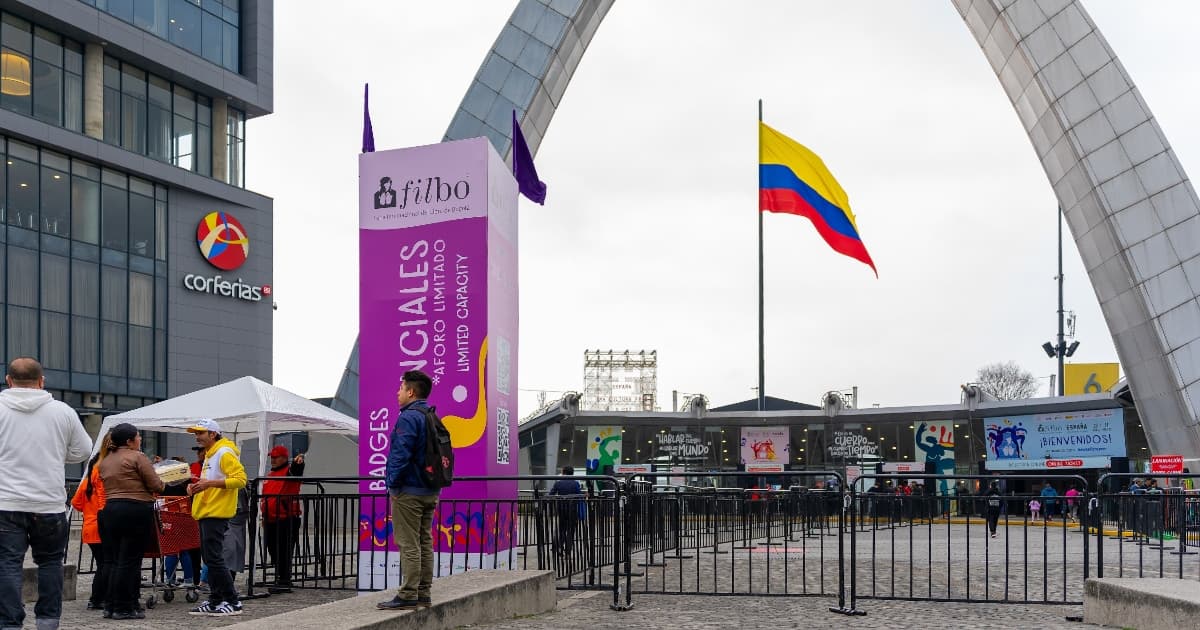 Foto de la entrada a FILBo en Corferias.