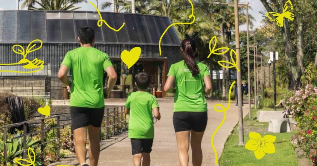 familia haciendo ejercicio en Bogotá