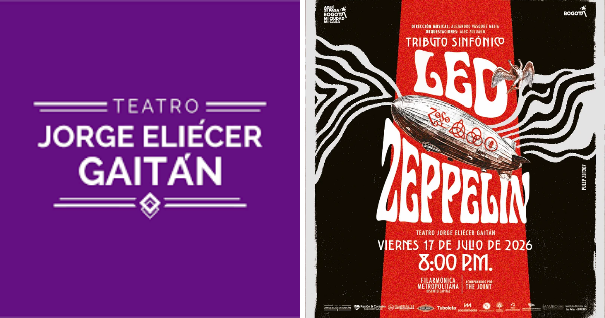 Imagen promocional del concierto en el Teatro Gaitán, el 17 de julio de 2026.