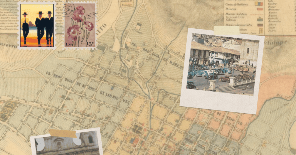 Imagen de mapa con fotografías 