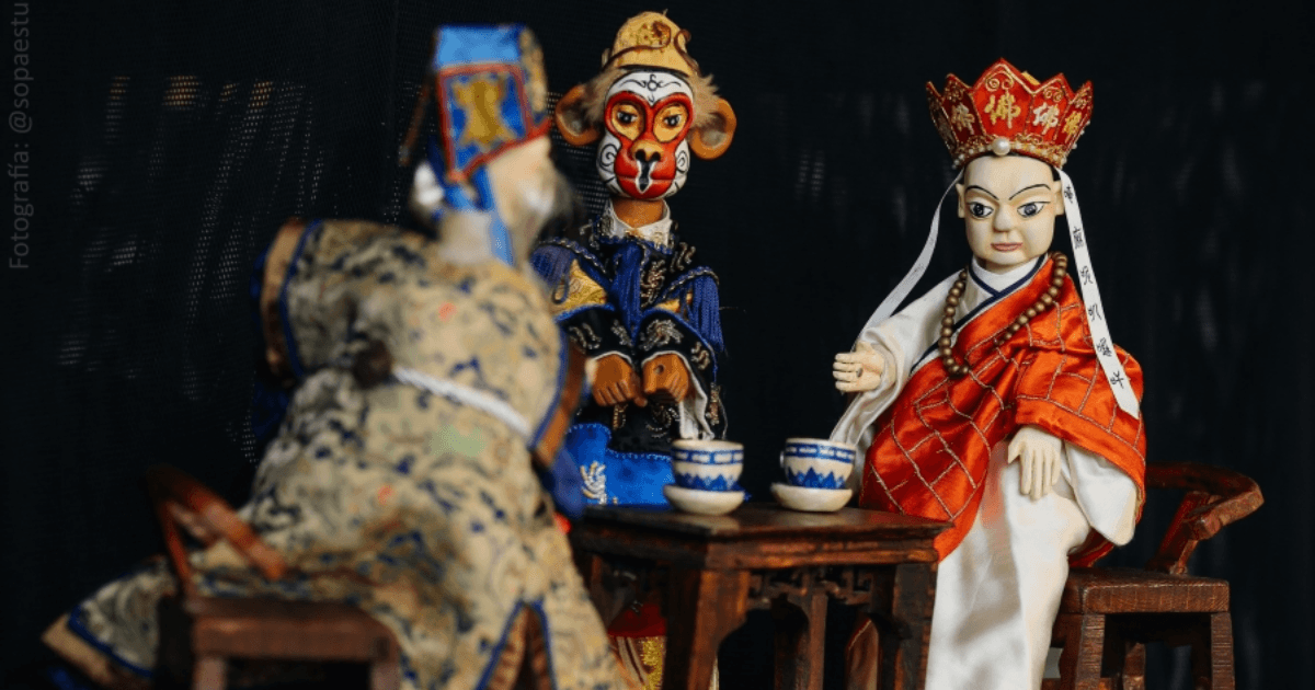 Foto de los títeres de la obra de teatro 'Montaña Hoguera'.