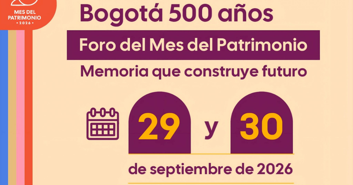 Imagen de afiche oficial en letras 'Foro Memoria que Construye Futuro'