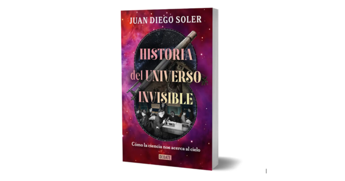 Imagen del libro Historia del universo invisible donde se ve su portada color morado.