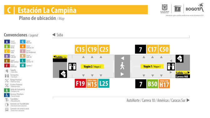 Adición de servicios estación TransMilenio La Campiña en Bogotá 