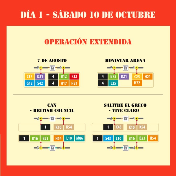 ¿Cuáles son los horarios extendidos de las rutas de TransMilenio para Rock al Parque?